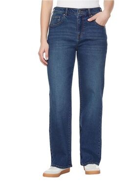 Buffalo David Bitton Women high rise wide Leg blue Jeans size 8 NWT